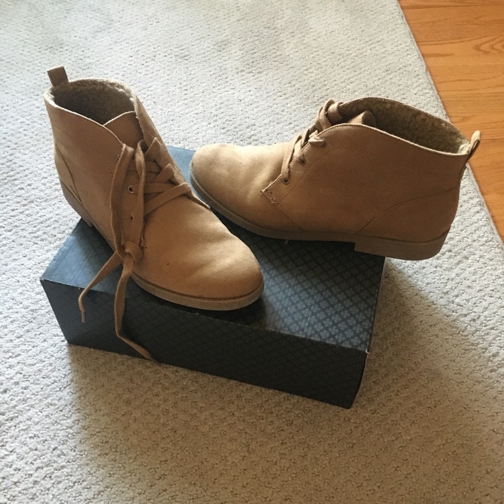 Tan short boots